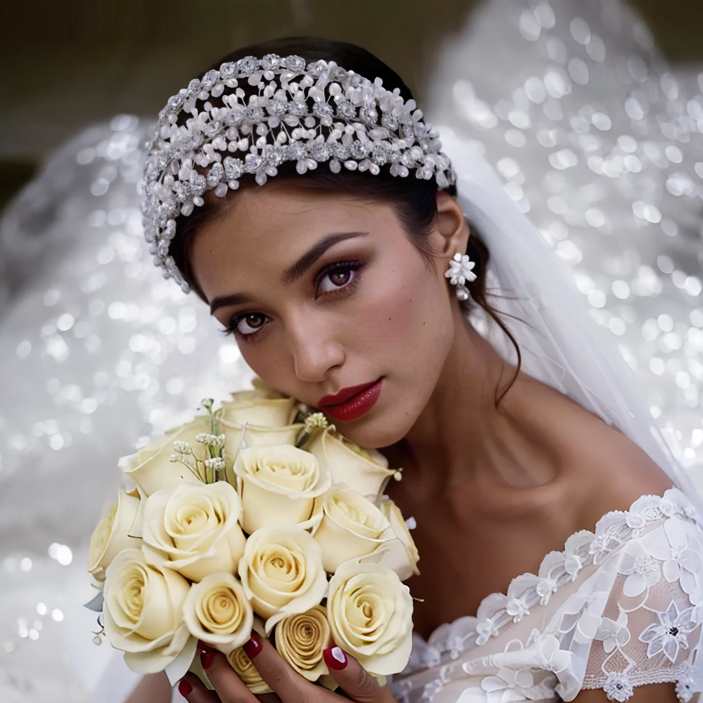 

HP454 Bridal Hair Accessories Women Headband Wedding Flower Headpiece Pearl Headband Bride Headdresses Party Jewelry Trendy