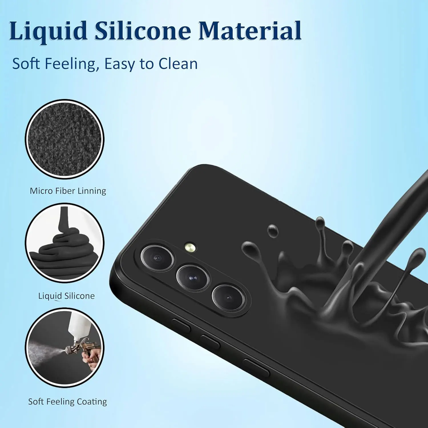 Premium Liquid Silicone Shockproof Phone Case - Sleek Protection