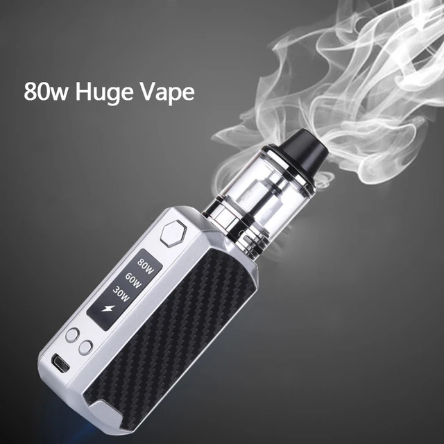 Vape Box Mod Kit 80W OLED Device 3.0ml Atomizer 2200Mah Batteries  Rechargeable Vaper Vapor E