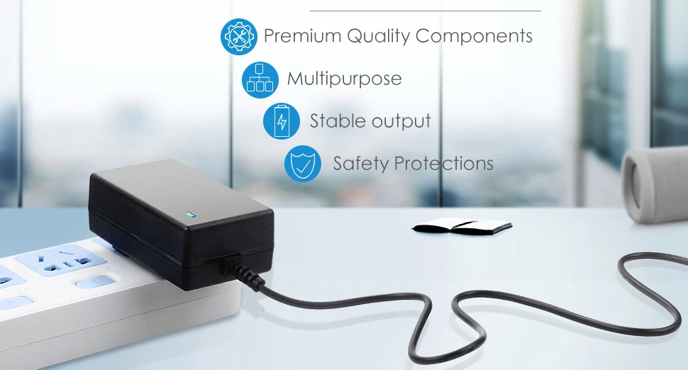 Description Picture 2 of itemDC5V/12V/24V LED Adapter 4A Power Supply EU/US/AU/UK Plug 5.5mmx2.1mm Connector Lighting Transformer For LED Strip IP Camera