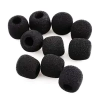 JCD 10pcs Mini Microphone Foam Covers Mic Protector Covers Replacement Headset Windshield Sponge Cover Microphone Cover for Mic 2