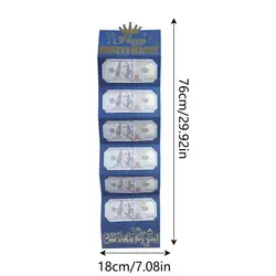 Creative Birthday Folding Cash Holder and Greeting Card Gift Envelope (Blue)