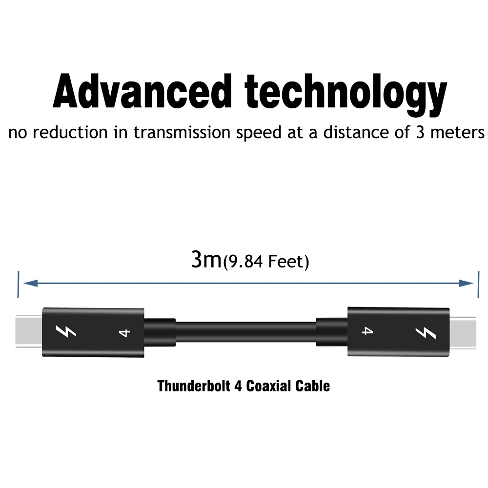 UGOURD 2m Thunderbolt 4 coaxial cable USB4 type c to type c 40Gbps PD 100W Fast charging Cable for egpu iPhone Ipad MacBook Air BEST SELLERS