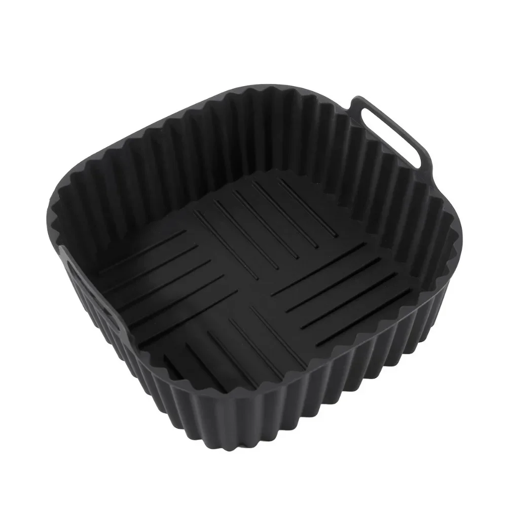 Fodere in silicone riutilizzabili per friggitrice ad aria Tappetino quadrato antiaderente per cestello per friggitrice ad aria 4-7QT Forno a microonde Accessori per friggitrice ad aria