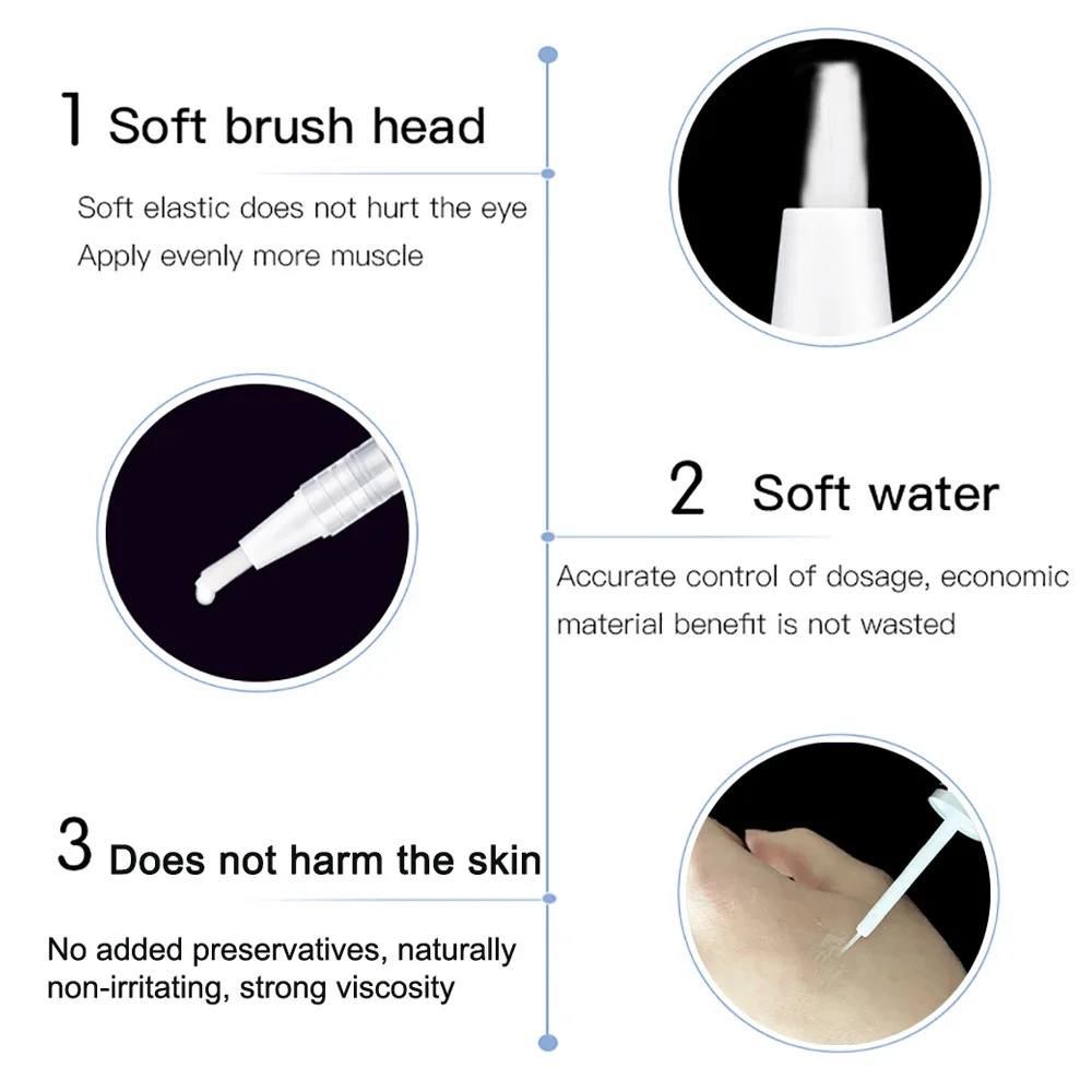 Strong lash lift glue 7ml Eyelash Glue odor free eyelash perm glue transparent super stick Long-lasting Waterproof Makeup eyelash glue
