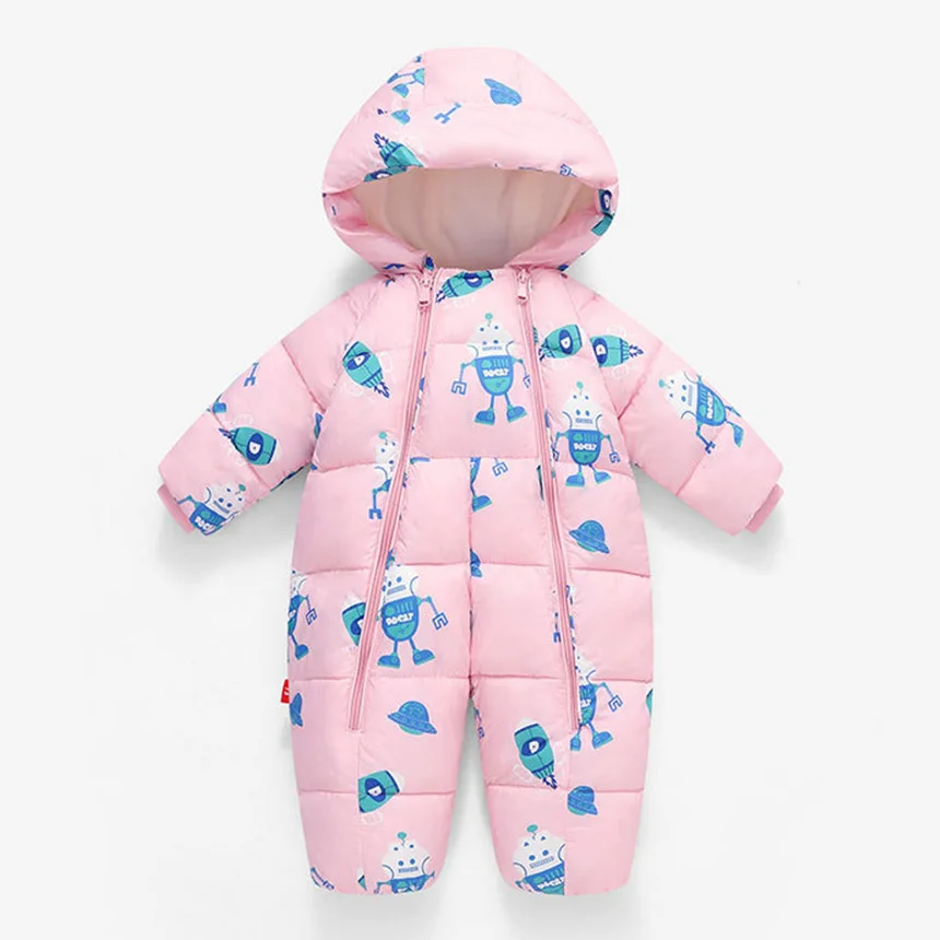 New born Autumn Winter Overall For Children Infant Thicken Clothes Boy Hooded Baby costume little Girls clothing toddler Romper