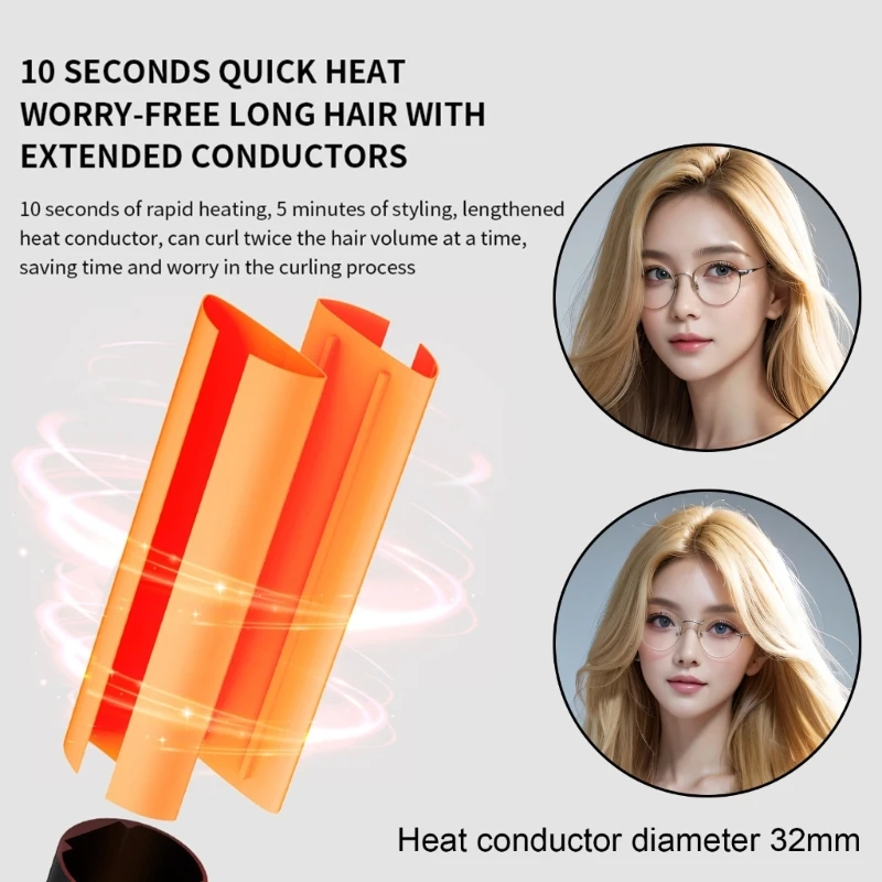 

Q1QD Палочка для завивки волос, щипцы для завивки волос, профессиональная керамическая палочка для завивки волос для женщин