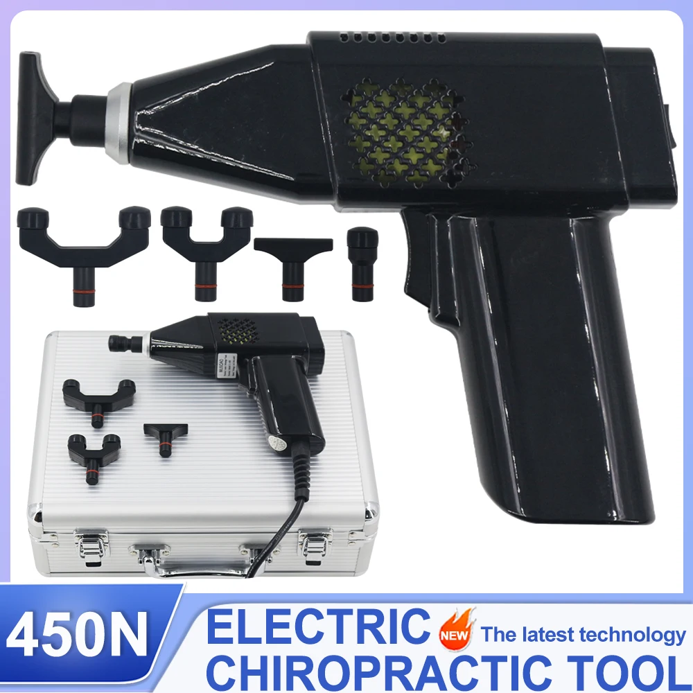 

450N Electric Correction Gun Chiropractic Adjusting Tools Spinal Adjustable Instrument Impulse Spine Cervical Massager 2024 New