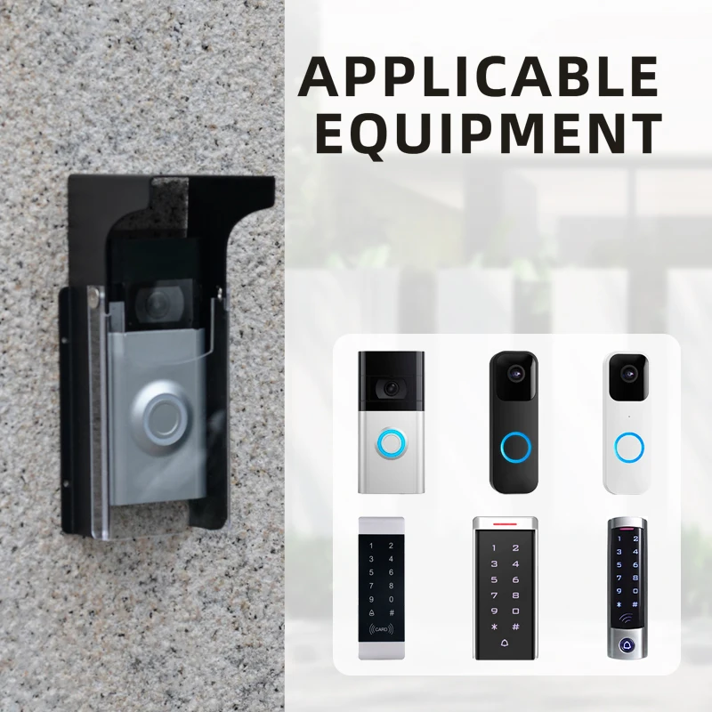 Home Metal Doorbell Waterproof Cover, Clear Flip Cover for Ring Model Doorbell Waterproof Protective Cover Visual