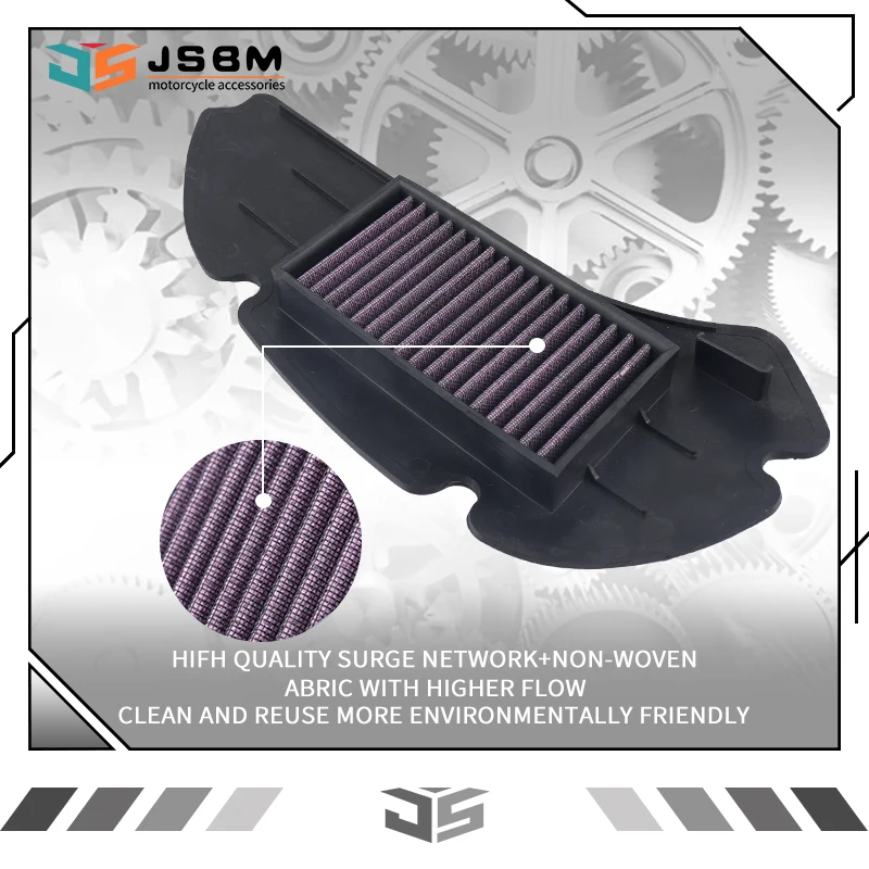 

Моющийся воздухозаборник JSBM для мотоциклов Honda SH125 SH150 PES125 PES150 PS125 PS150 NES125 NES150 SES125 Dylan125