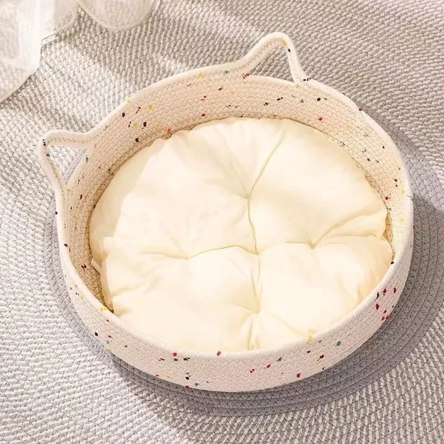 Cat's Nest Both Winter and Summer Cute Cotton Thread Cat Scratching Board All-season Cat Bed Soil-proof and Washable Cotton 5