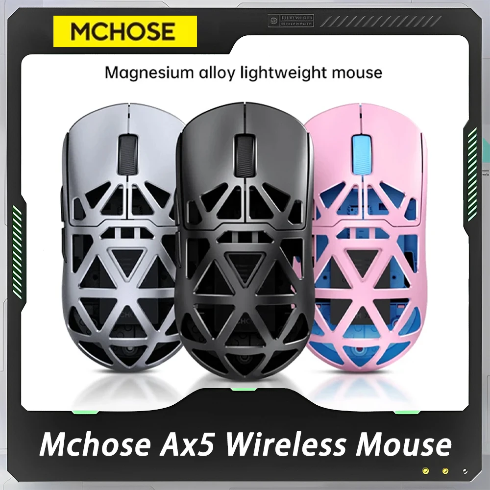 Mchose Ax5 Wireless Mouse Magnesium Alloy 8K PAW3395 Sensor Nordic 