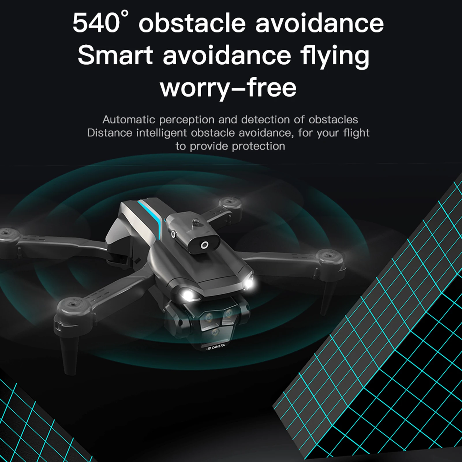 Drone 4K 5 Caméras 360° Pliable WiFi 5G avec Évitement d'Obstacles