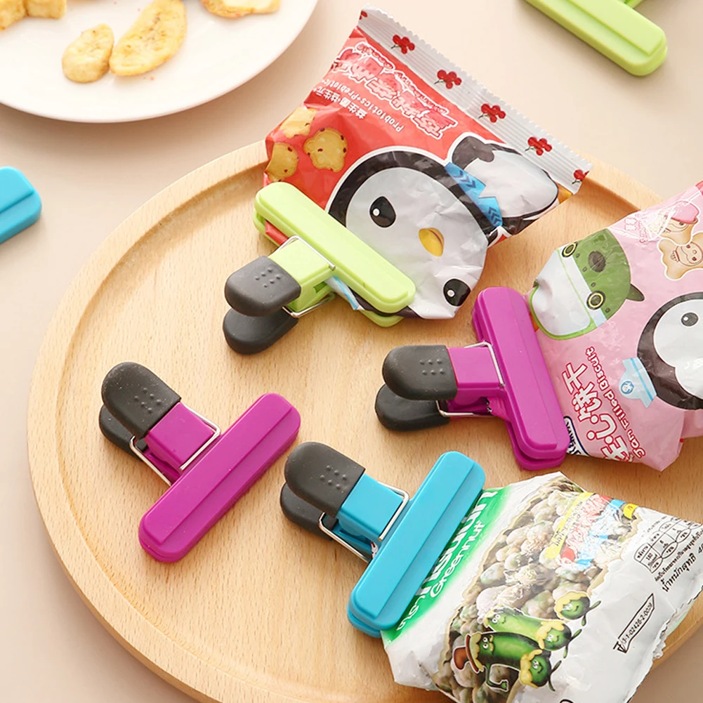 1Pcs Home Food Snack Bag Sealing Clip Close Clip For Tea Coffee Bag Portable Plastic Clips Sealer Kitchen Storage Tool