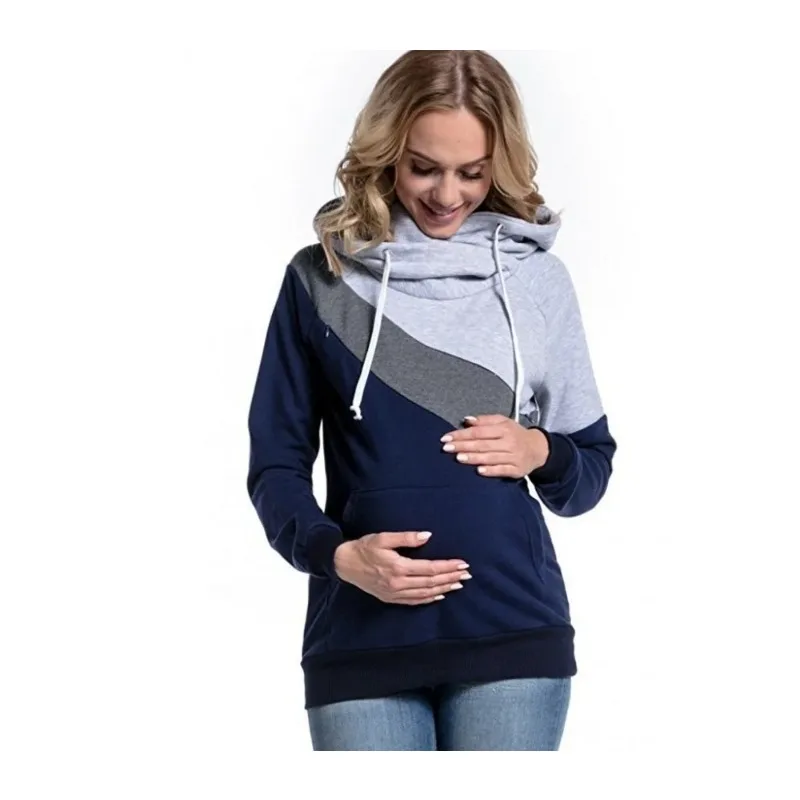 

HGTE Casual Hoodies Sweatsgurts Women Maternity Nursing Pullover Breastfeeding For Pregnant Women Mother Breast Feeding Tops