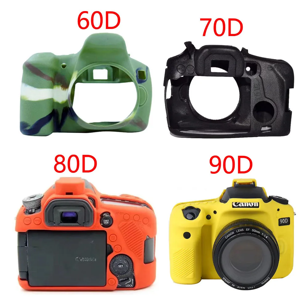 50% Di Sconto Custodia Per Fotocamera Custodia Protettiva In Silicone Per Canon Eos 60D 70D 80D (80D Mark Ii) 90D Dslr Accessori @