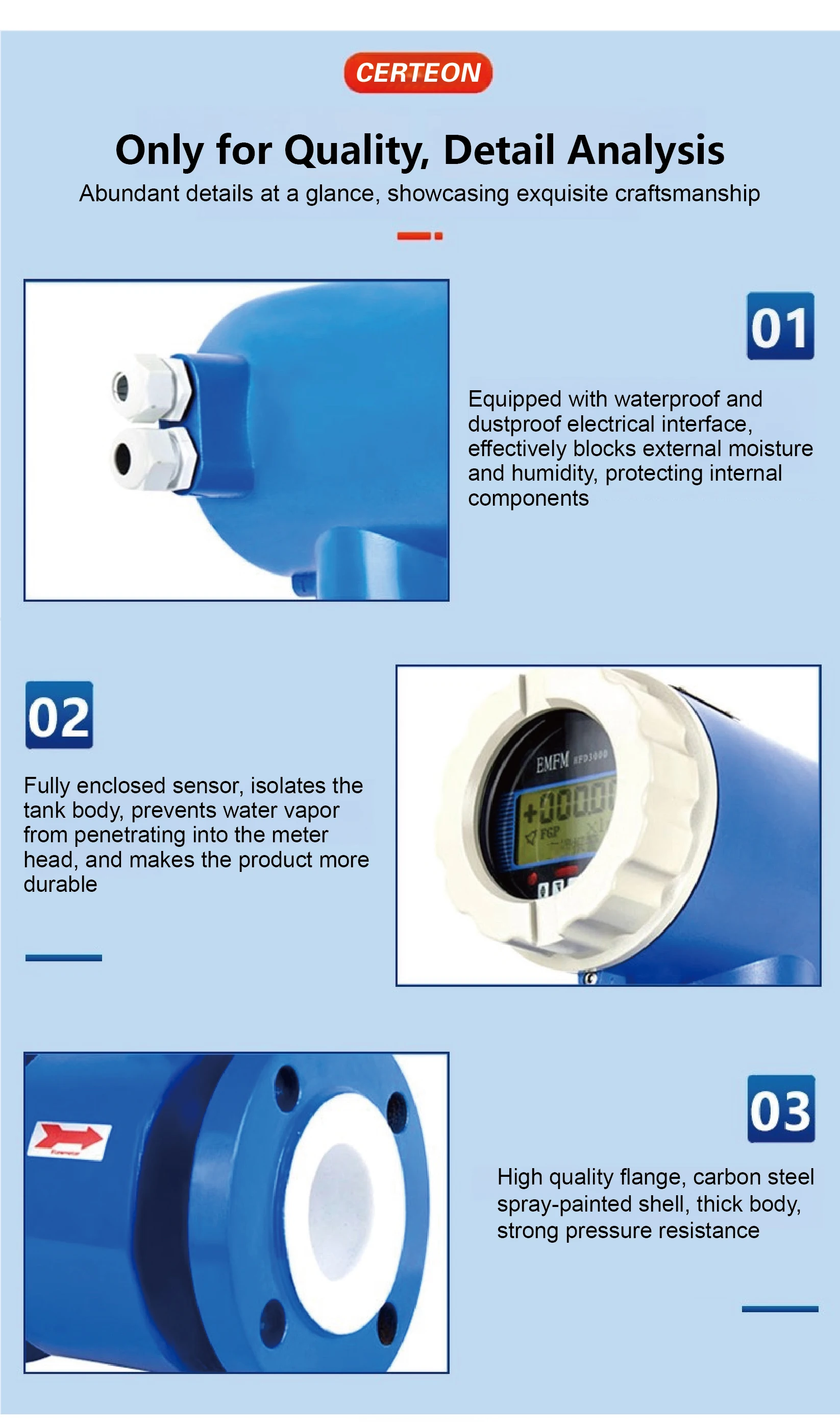 LDG Electromagnetic Flow Meter DN10-DN50 4-20mA RS485 Smart Integrated Magnetic