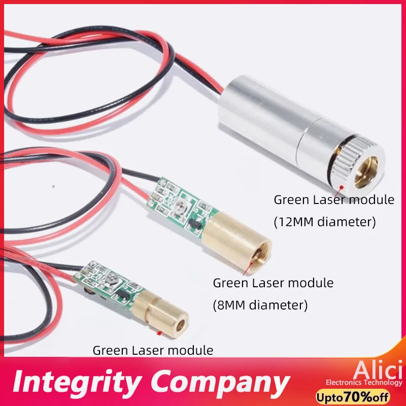 Green point laser head 10mW laser module 12MM/8MM/6MM diameter laser tube Green laser beam