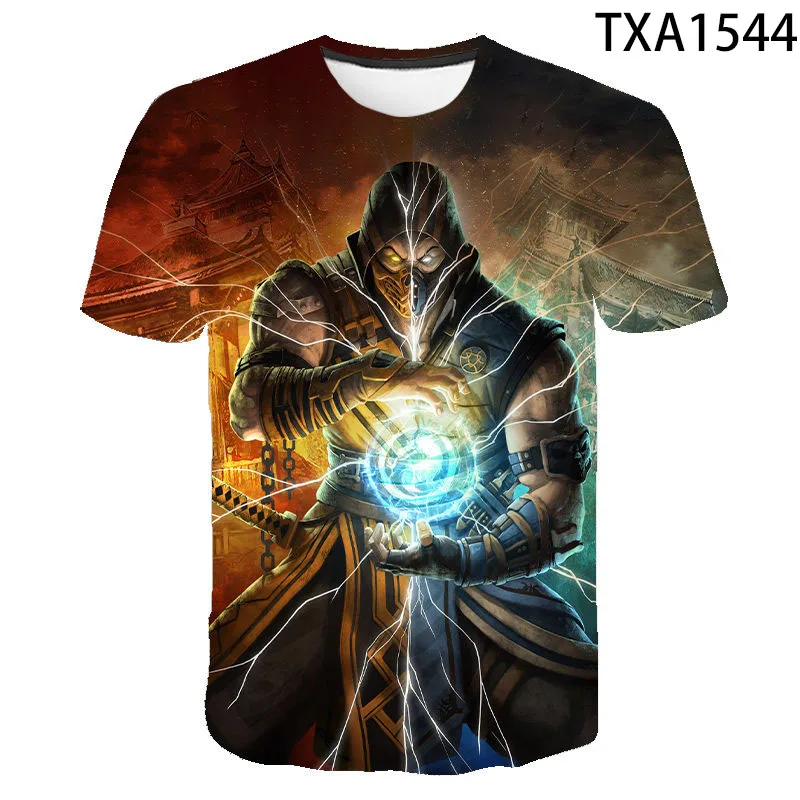 T-shirt imprimé 3D Mortal Kombat pour hommes et femmes, Streetwear décontracté pour enfants, T-shirt pour garçons et filles, Vêtements cool, Mode, Nouveau