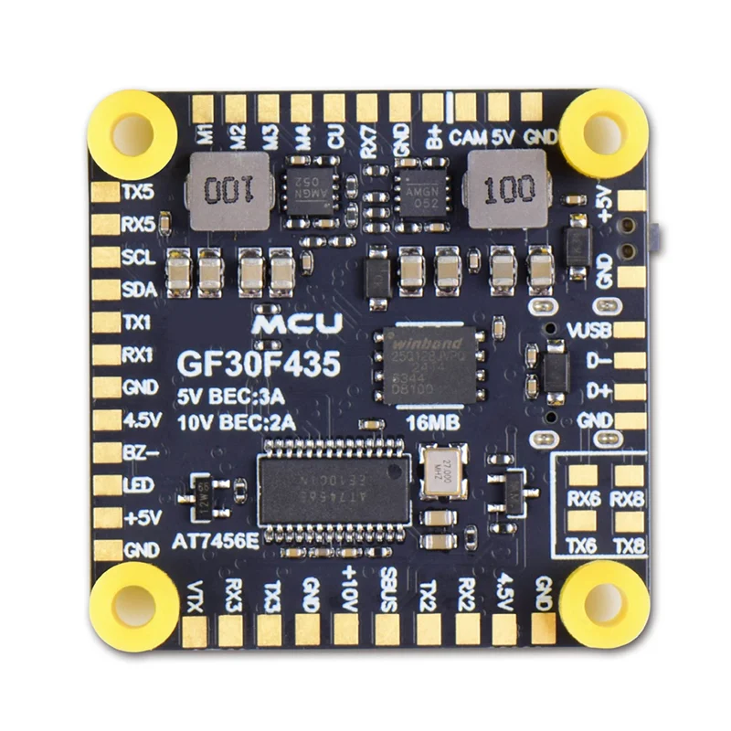 A42Z-JHEMCU AT32 F435 비행 컨트롤러 GF30 F435 FPV 레이싱 드론 비행 컨트롤러용