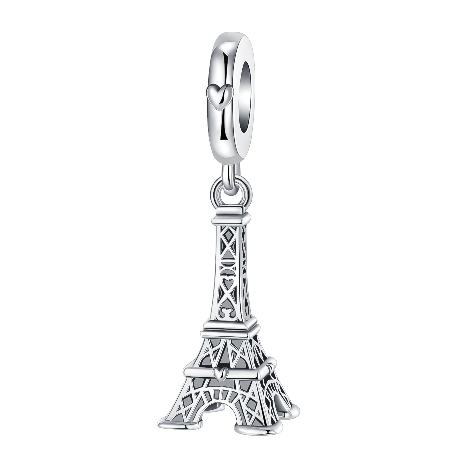 

925 sterling silver love tower boutique pendant charm fit original Pandora bracelet charm bead necklace Diy female jewelry