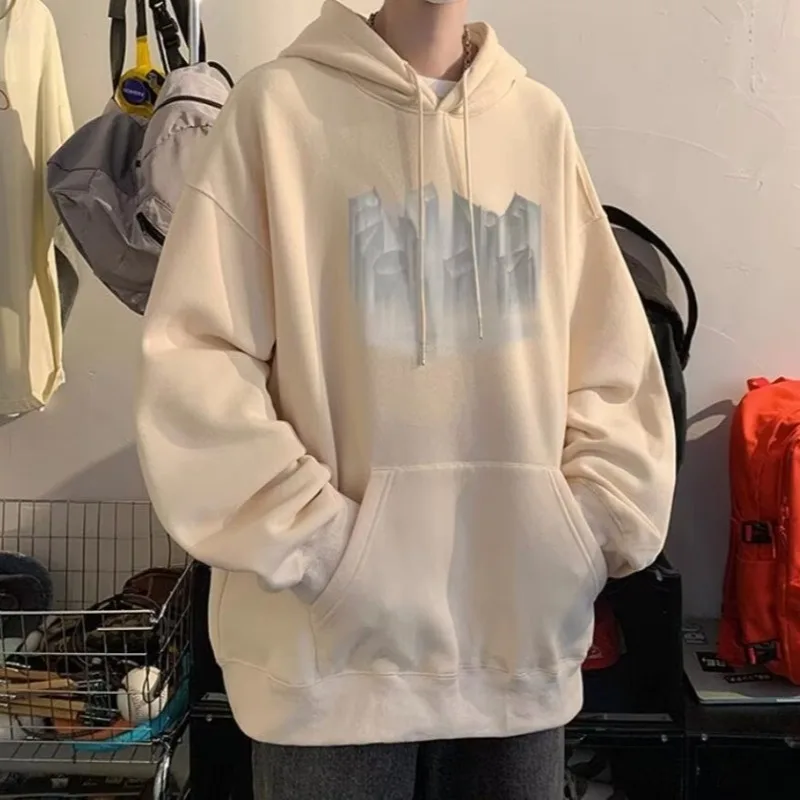 Men Warm Hoody Men'S Oversize Hoodies Korean Man Clothing Y2K Retro Hip-hop Gothic Punk Style Women Long Sleeves Japan Harajuku
