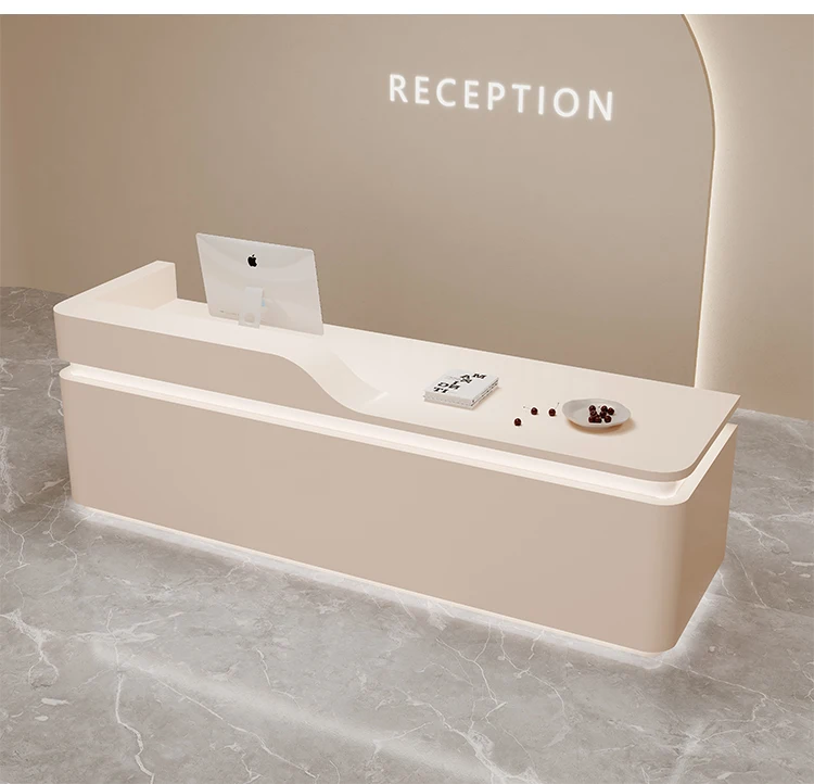 Description Picture 6 of itemExecutive Mobile Reception Desks Luxury Podium Futuristic Study Reception Desks Standing Mostrador Recepcion Salon Furniture