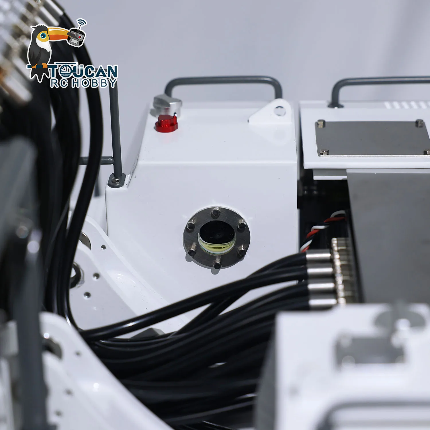 S9ca61367445c4a99914b7f1c364c377eb 1/14 koparki hydrauliczne RC K970-300 maszyna do rozbiórki z wymiennym 2-ramiennym zdalnie sterowanym dźwiękiem TOUCAN