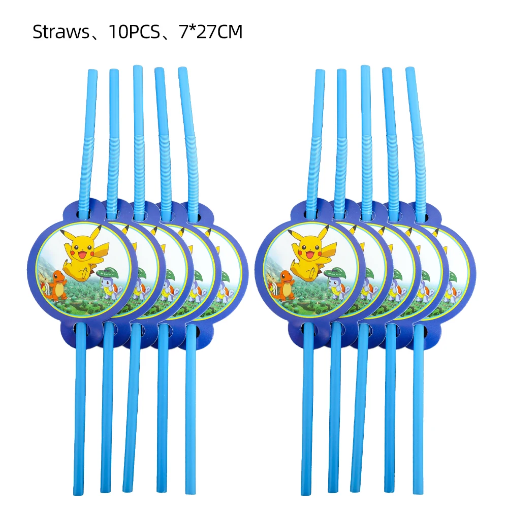 TAKARA TOMY Pikachu Pokemon Birthday Decoration Disposable Cutlery Cup Plate Napkin Tablecloth Bag Baby Shower Party Supplies