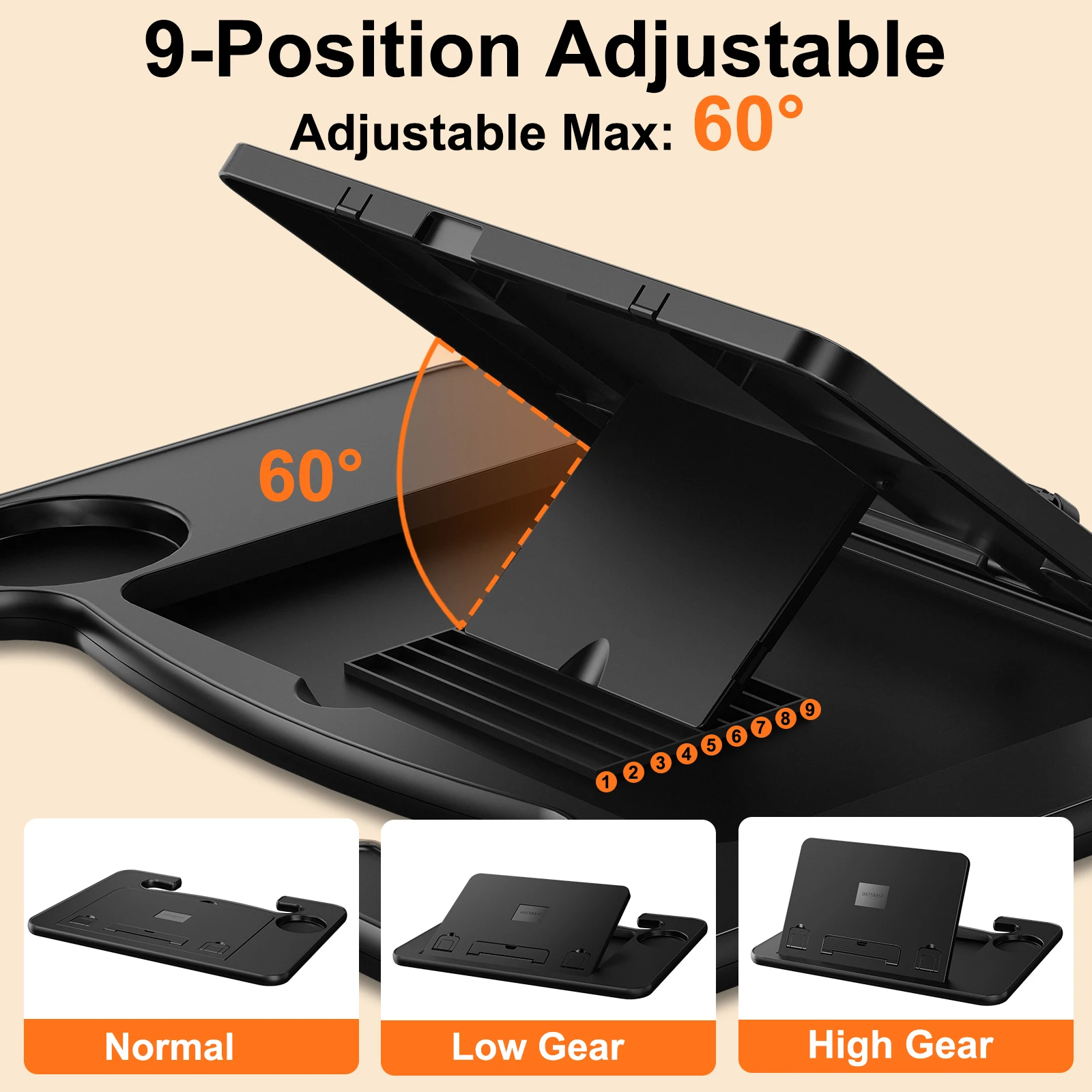 Eary Car Steering Wheel Desk Tray for Laptop Food Tray for Eating with Drink Holder Multi purpose Travel Car Accessories For Men