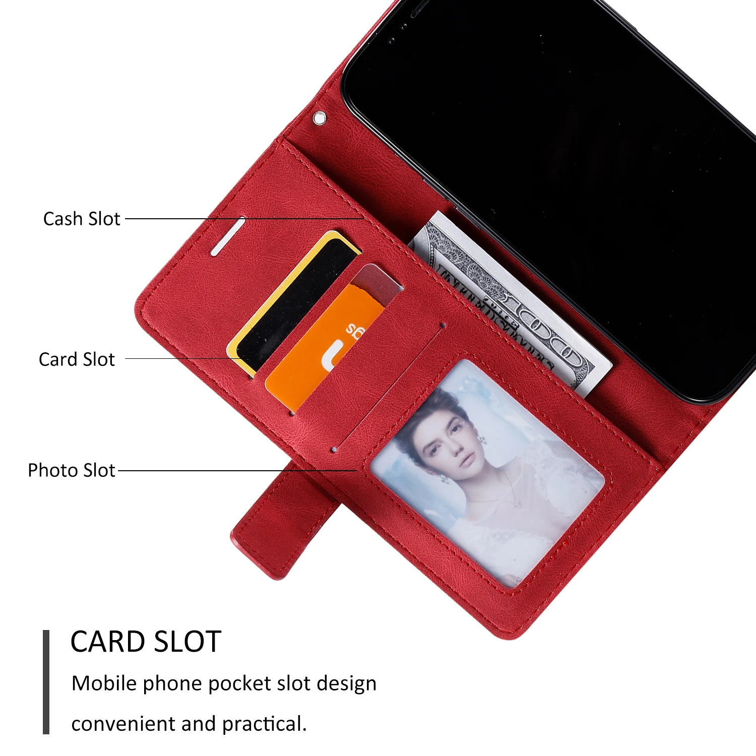Luxury Leather Flip Magnetic Wallet Phone Cover