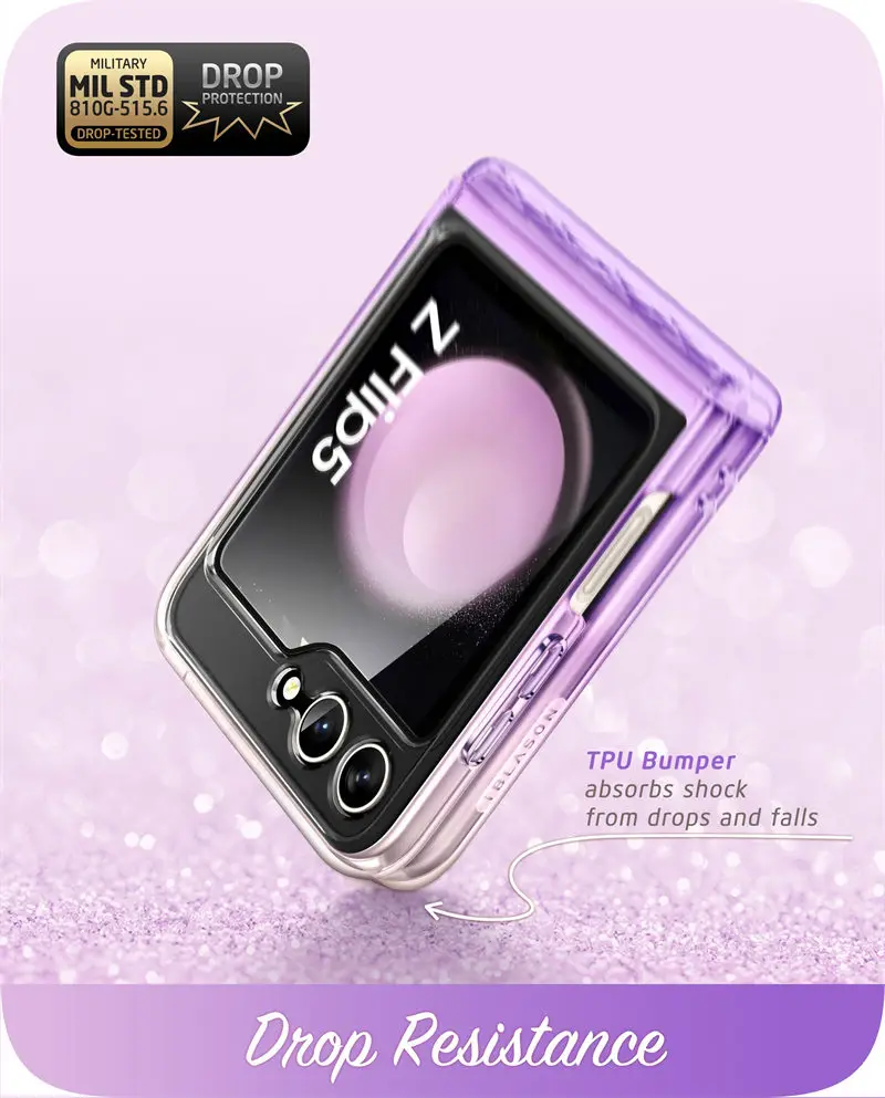 For Samsung Galaxy Z Flip 5 Case 5G (2023) I-BLASON Cosmo Slim Stylish Protective Bumper Phone Case With Hinge Protection