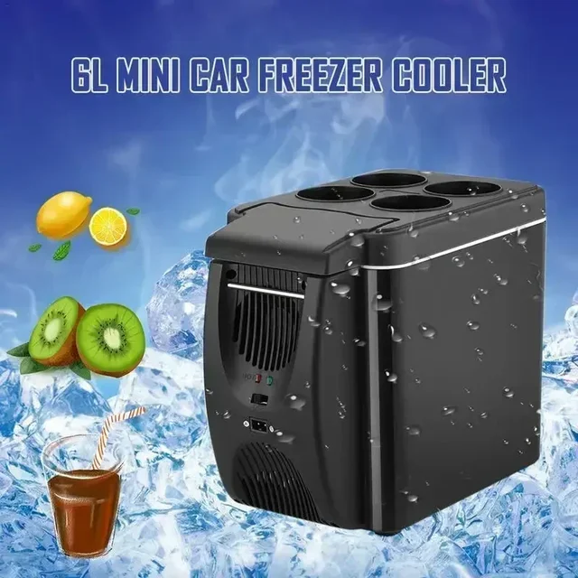 6L Portable Compact Mini Fridge 12V Car Refrigerator Freezer for Camping Traveling Electric Cool Box Summer Outdoor Fridge 4