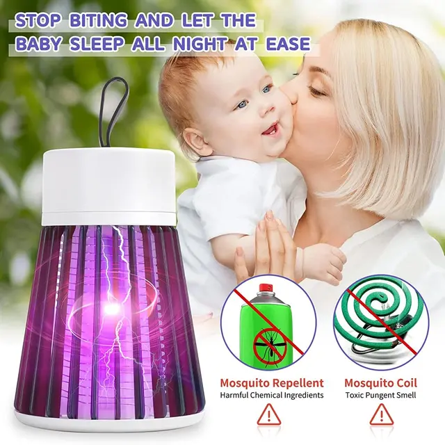 Szúnyoggyilkos Lámpa Uv Legyek Csapdába Elektromos Rovar Eliminátor Kártevőirtó Hibás Bug Led Éjszakai Könnyű Hálószoba Kültéri Zapper Taszító - Image 5