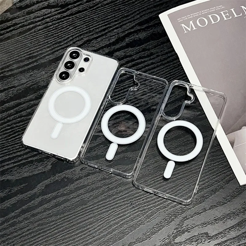 Premium Magsafe Magnetic Wireless Charging Acrylic Back Case Cover