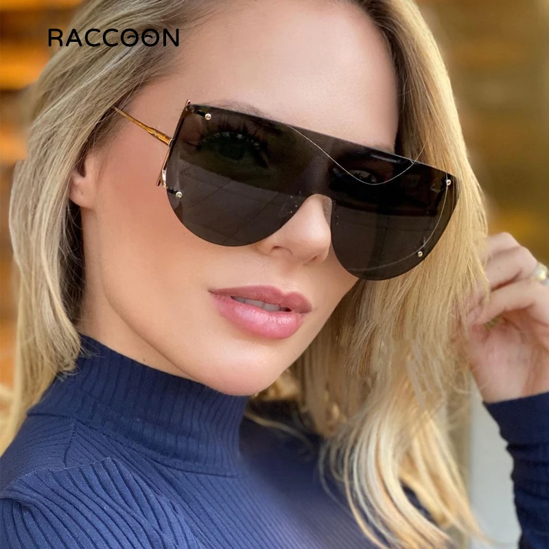 Buy Wholesale China New Style One-piece Square Sunglasses Men And Women Rimless  Sunglasses Gradient Ocean Lens Glasses & Sunglass at USD 2.67