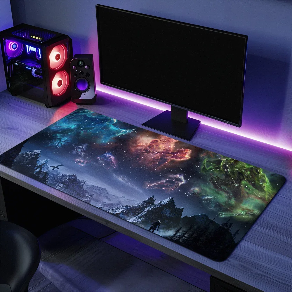 Game The E-Elder Scrolls V For PC Large MousePads Desk Gaming Mouse Pad Stitched Edges Non-Slip Rubber Base Extended mousemats 3