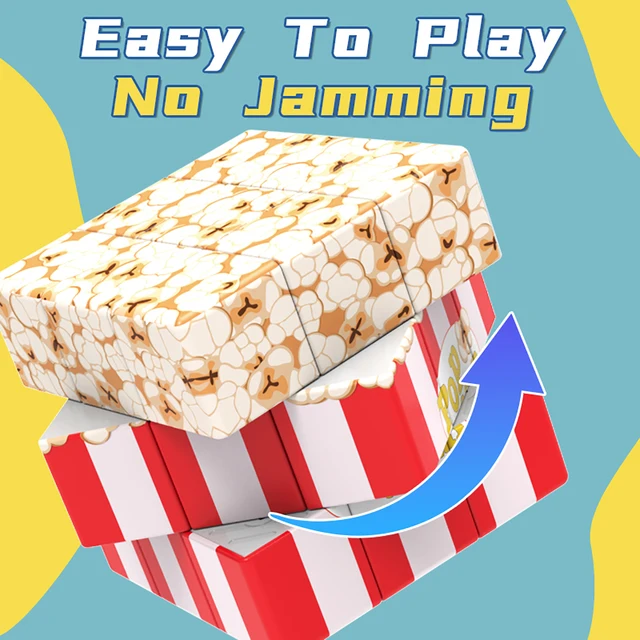 Magic Cube 3x3x3 3D UV popcorn Color painting Fun Stress Relief Puzzle Professional Smooth Speed Game Children's Toys Gifts 2