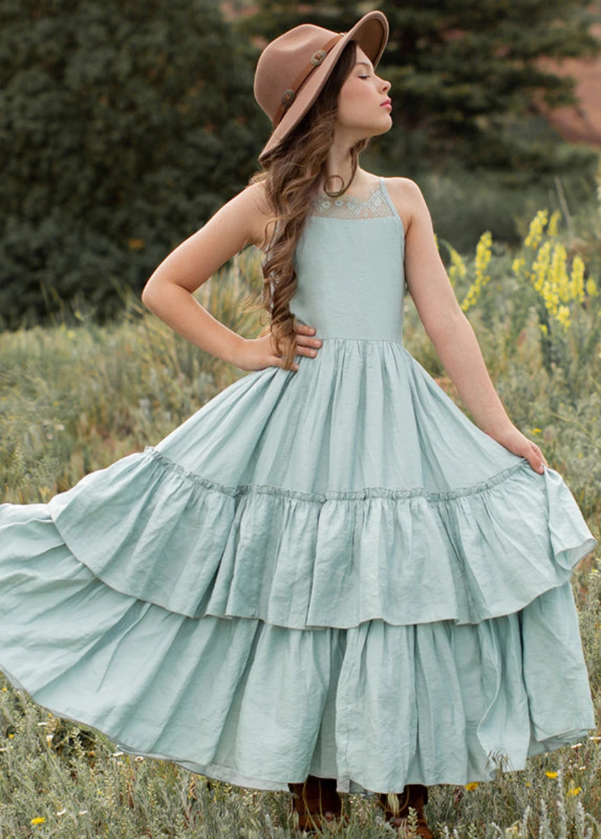 Princess-Lace-Ruffles-Layered-Dress-Baby-Kids-Flower-Girls-Wedding ...