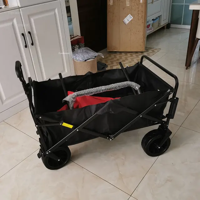Modern Szabadidő Szabadtéri Kerti Kosár Többcélú Állomás Kemping Kocsi Kis Húzó Bevásárló Horgászó Kerekekkel - Image 6