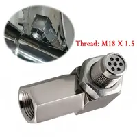 Exhaust Catalyst Rear Oxygen Sensor Spacer 90 Degree Mini Catalyst Lambda O2 Adapter CEL Fix, M18*1.5 Universal Free Shipping 2