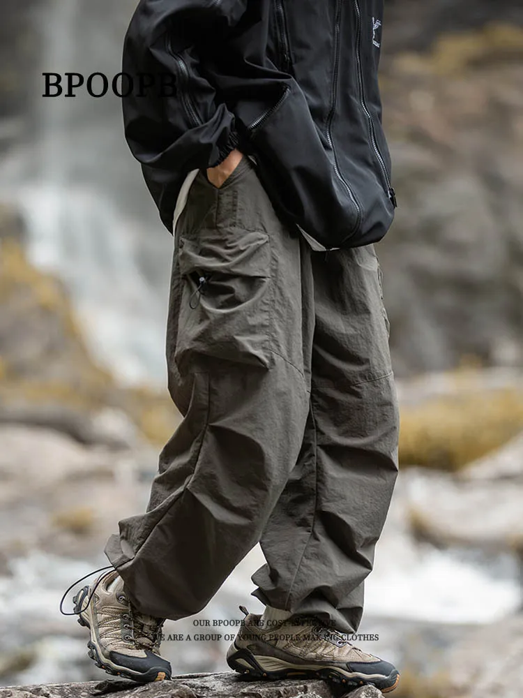 Men's Hiking Pants Waterproof Windproof Spring Autumn Outdoor Sports Rain Trousers Trekking Camping Fishing Hunting Cargo Pants 2