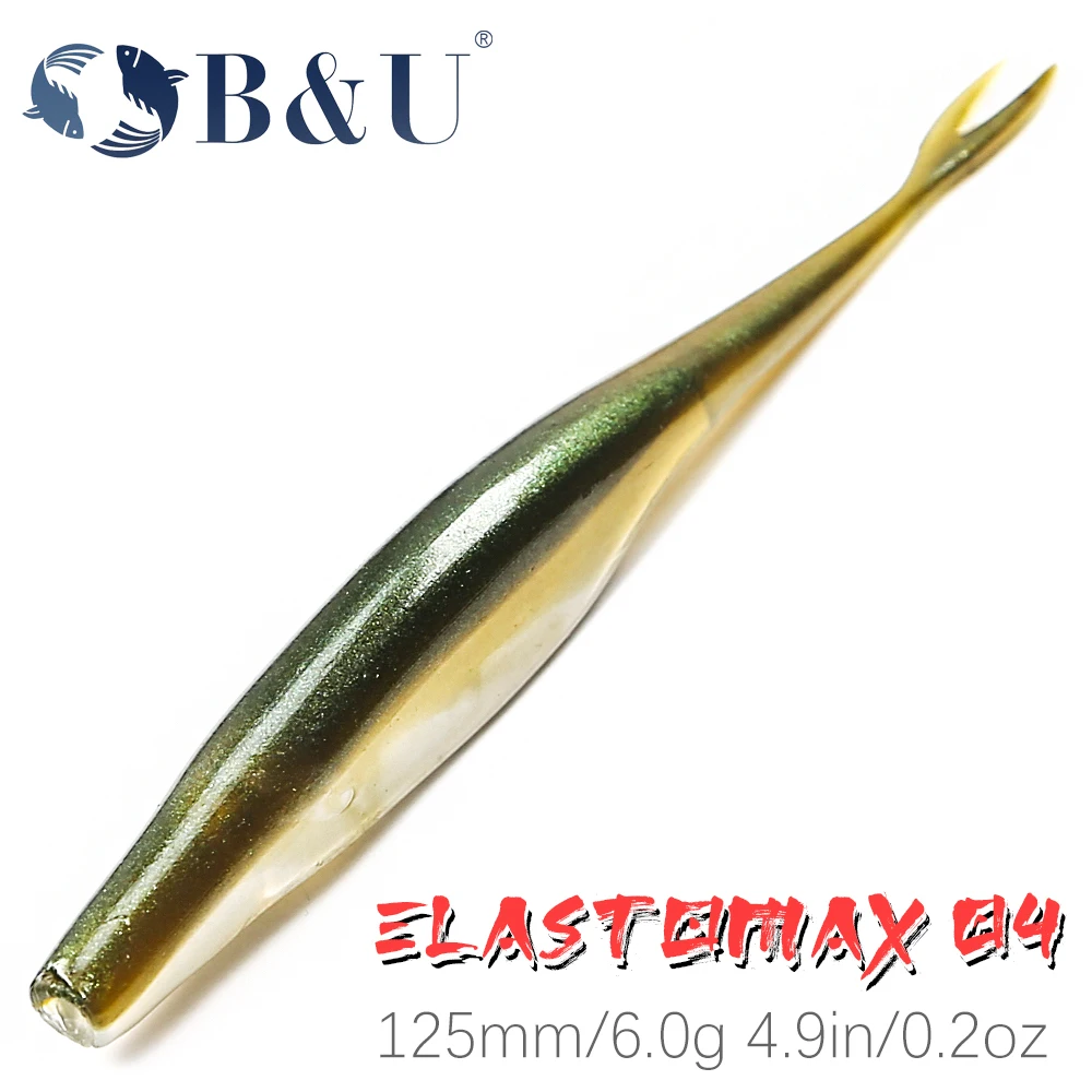 B & U Super Fluke Floating Pesca Esche Morbide Artificiali Leurre Souple Bass Pike Fishing Pike Minnow Esche Da Pesca Spedizione Gratuita
