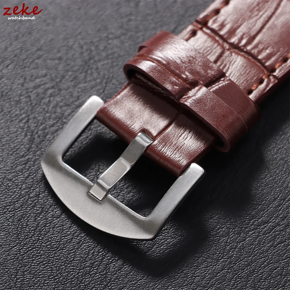 Elegant Slub Pattern Genuine Calfskin Leather Watch Strap – Universal Fit Watchband