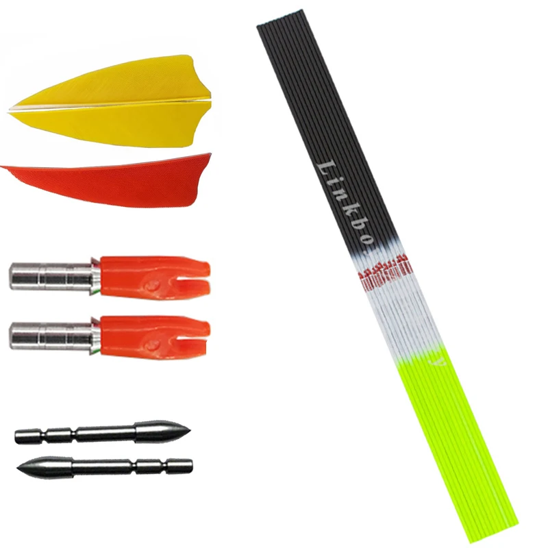 

12 шт., диагональ 3 дюйма, индейка, перо, 80 г, советы, Рекурсивный лук, аксессуары «сделай сам», стрелы, охота