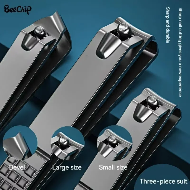 3 Pcs/Bag Black Nail Trimmer Stainless Clippers for Ingrown Hard Nail Beauty Salon Art Neccesaries Tool