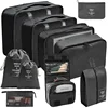 8/9/10 Pcs Set Travel Bag Organizer Compression Packing Cubes Suitcase Luggage Organizers Travel Organizer Traveling Shoe Bags 4