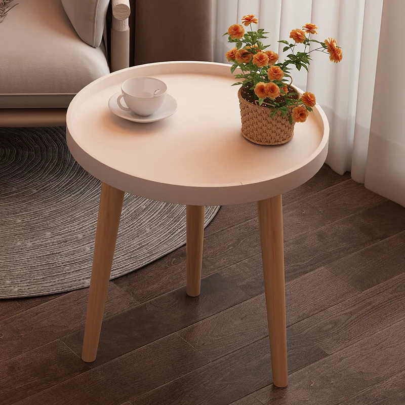 Nordic Small Round Table Coffee Table Sofa Side Balcony Bedroom Simple Living Room Simple Round Small Coffee Table