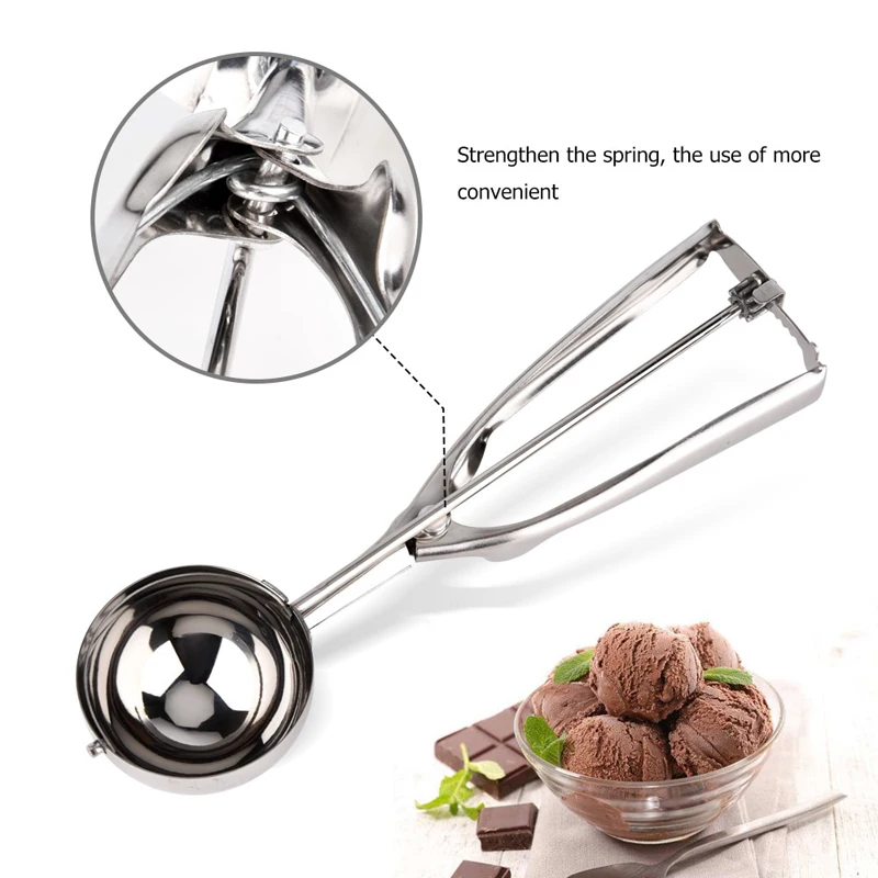 5cm Stainless Steel Ice Cream Scoop Mash Potato Watermelon Ball Scoop Ice Cream Mold Home Kitchen Accessories Gadgets