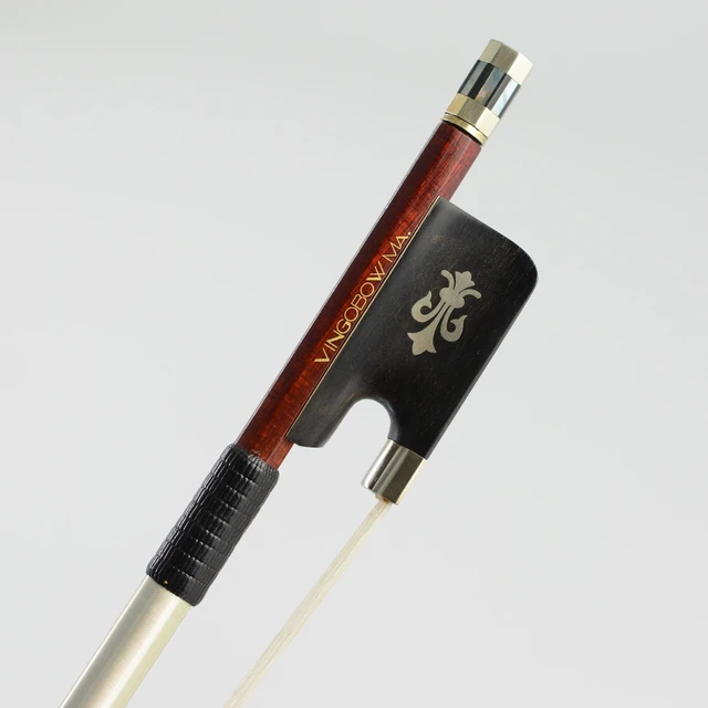 Arco Per Violoncello VINGOBOW 430C Pernambuco - Crine Mongolia, Livello Concerto, 4/4 Fatto A Mano - Foto 8